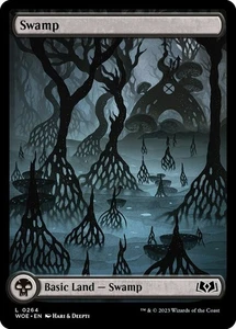 4x Wilds of Eldraine Full Art Swamp, Magic Swamp, Full Art Land, 4 Pack - Foto 1 di 1