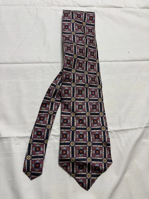 Bugatti Men’s Tie, 100% Italian Silk, Multicolor 58.5”L, 4”W, Geometric Pattern - Image 1 of 4