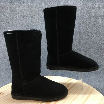 Bearpaw Botas de Invierno para Mujer 11 Emma Alto Piel de Oveja Negro Gamuza Hasta la Rodilla Pull On Foto 1 de 4