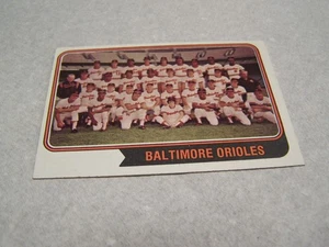 BALTIMORE ORIOLES TEAM 1974 TOPPS  BASEBALL CARD # 16 - Picture 1 of 1