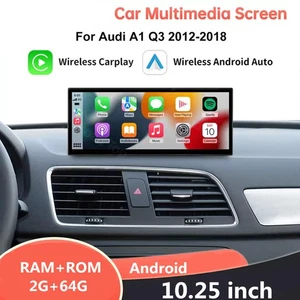 Car GPS Navi Android Multimedia Display For Audi Q3 2013-2018 Wireless CarPlay - Picture 1 of 12