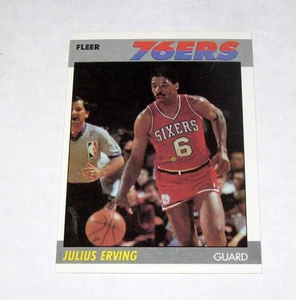 Fleer 35 Julius Erving 1987-88 patio 76ers - Imagen 1 de 2