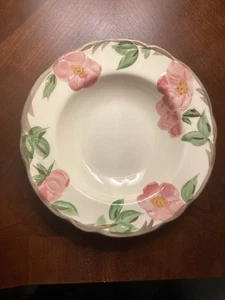 2 - Franciscan DESERT ROSE RIMMED SOUP BOWLS  England 1985-2003  8 3/8” - Picture 1 of 2