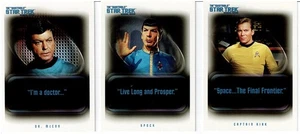 THE QUOTABLE STAR TREK PROMO CARD SET P1-P3 - Picture 1 of 2