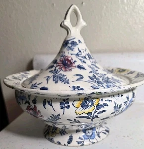 VINTAGE EMPIRE CHINTZ STOKE ON TRENT ENGLAND LIDDED DISH RARE FIND EC - Picture 1 of 5