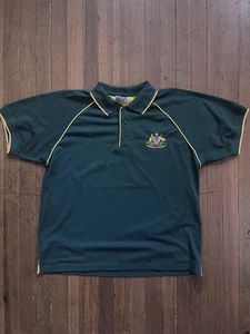 VTG 90’s Men’s Australia Rugby Striped Polo Size Large - Picture 1 of 6