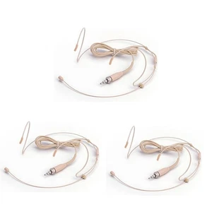 3 PCS Double Ear Headset Microphone For Sennheiser Wireless Bodypack System - Picture 1 of 6