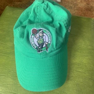 Vintage New Era BOSTON CELTICS Adjustable  NBA Cap Hat Slouch  Green Garnett - Picture 1 of 7