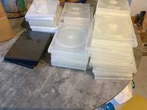 Empty DVD Cases x 48, 37 Double and 11 single cases, never used great condition - Photo 1/6