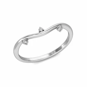 White Round Sapphire Three Stone Set Women's Pure 935 Silver Engagement Ring - Picture 1 of 5