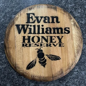 Evan Williams Honey Reserve Authentic Bourbon Barrel Head 21” Dia. - Picture 1 of 9