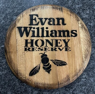 Evan Williams Honey Reserve Authentic Bourbon Barrel Head 21” Dia. - Image 1 of 4