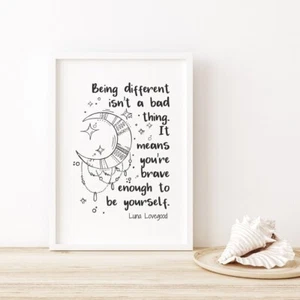 Luna Lovegood Inspirational Quote 50x70cm Poster Premium Quality - Picture 1 of 2