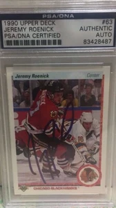 CHICAGO BLACKHAWKS signed JEREMY ROENICK 1990-91 Upper Deck Rookie AUTHENTICATED - Picture 1 of 1