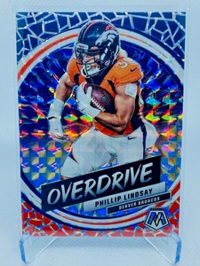 2020 Panini Mosaic - PHILLIP LINDSAY #8 - Denver Broncos - Overdrive Prizm