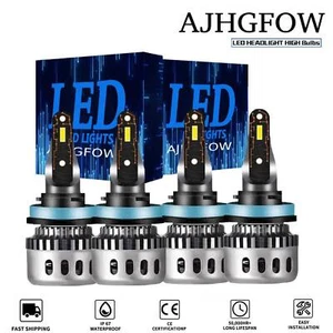 H9+H11 Combo LED Headlight High Low Beam Bulbs 8000K Super White Bright 330000lm - Picture 1 of 13