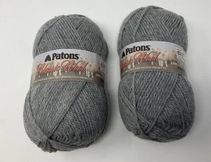 Lote de 2, Patones Clásico Suave 100% Lana Nueva Hilo Peinado 223 yardas, Mezcla Gris - Imagen 1 de 2