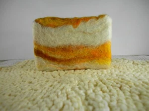Handmade Felted Goat Milk Soap | Custom Scent | Exfoliating Spa Gift - Picture 1 of 15
