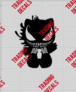 "HELLO KITTY VENOM" SPIDER-MAN MARVEL,HELLO KITTY VENOM VINYL STICKER DECAL!  - Picture 1 of 5