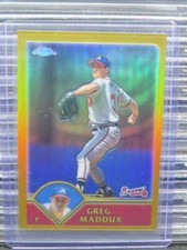 2003 Topps Chrome Greg Maddux Gold Refractor #75/499 Braves