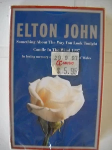 **ELTON JOHN 1997 NEW SEALED 3 TRACK CASSETTE FEATURES CANDLE IN THE WIND ** - Picture 1 of 2