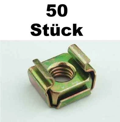 50 St. Käfigmuttern für Stahl Rackschiene Käfigmutter Stahlrack Serverschrank - Bild 1 von 4