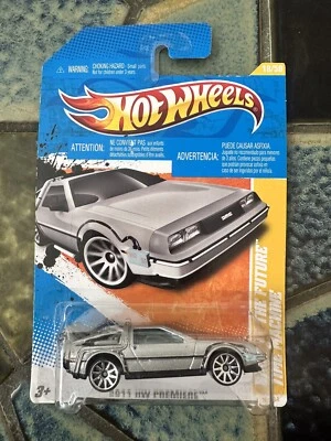 HOT WHEELS BACK TO THE FUTURE TIME MACHINE DELOREAN 2011 1:64 NOS - Image 1 of 4