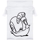 'Snail Chef' Satin Drawstring Bag/Pouch (SB023499)