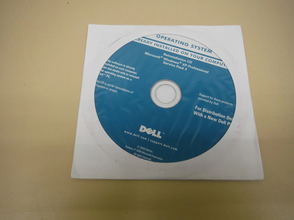 Microsoft Window XP Professional SP3 - Dell Operation System CD disk - Image 1 of 1
