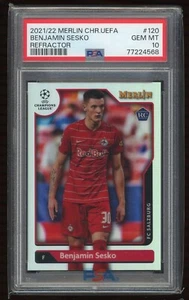 2021-22 Benjamin Seskol Merlin Chrome Refractor Rookie RC PSA 10 #120 - Picture 1 of 2