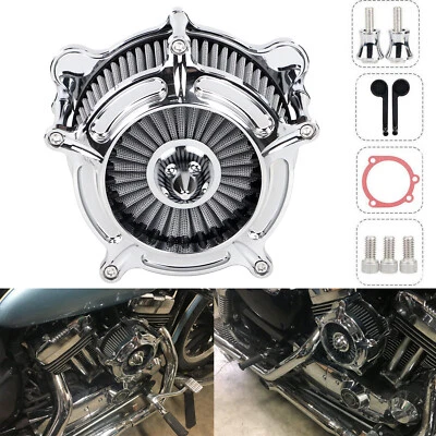 For Harley Air Cleaner Intake Filter Road King Street Electra Glide Dyna Softail Foto 1 de 4