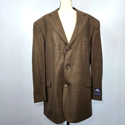 Stafford Lambswool Cashmere Sports Coat Blazer Jacket Mens Size 44R Olive NWT - Image 1 of 4