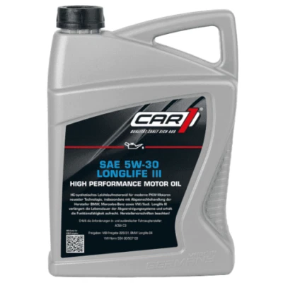 CAR1 Motorenöl SAE 5W-30 5l Longlife III VW/BMW/MB CO 1024 - Bild 1 von 2