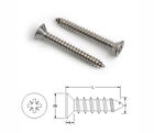 10x STAINLESS STEEL POZI COUNTERSUNK SELF TAPPING SCREWS TAPPERS No14 6mm x 80mm