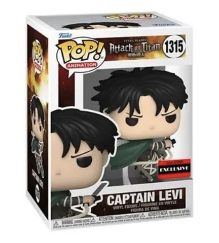 Funko Pop Attack on Titan Captain Levi Figure w/ Protector AAA Anime Exclusive Cover