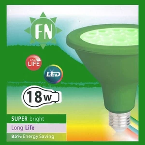 8x 18W PAR38 Green Coloured LED Flood Reflector E27 Edison Screw Light Bulb Lamp - Picture 1 of 7