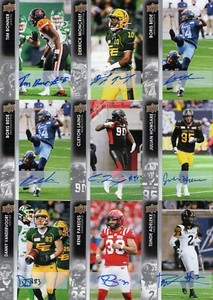 2022 UPPER DECK CFL FOOTBALL AUTOGRAPH CARDS  ***U-Pick***