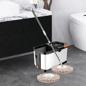 Mop and Bucket Set Cleaner Mop Microfiber Mop for Hardfloor Kitchen Office - Picture 1 of 7