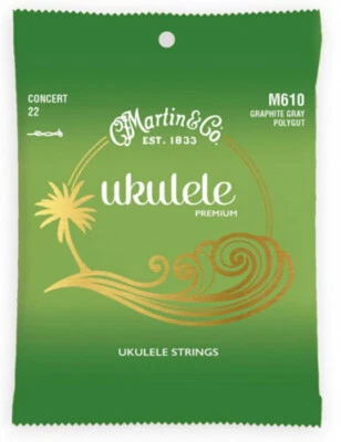 Martin M610 Premium Polygut Ukulele Strings, Concert Balanced Tone String Set - Image 1 of 4