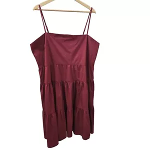 Gap Cami Stufenkleid Damen Größe 20 Rot Ton Boho Cottagecore Spaghettiträger - Bild 1 von 12