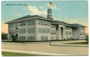 Miami, FL. Escuela secundaria. c.1914. Hermosa imagen de principios de Miami. Florida. - Imagen 1 de 2