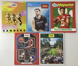 Lot of 5 PSA Magazine Michael Jordan Luca Doncic Pat Mahomes Tiger Deion Sanders - Picture 1 of 8