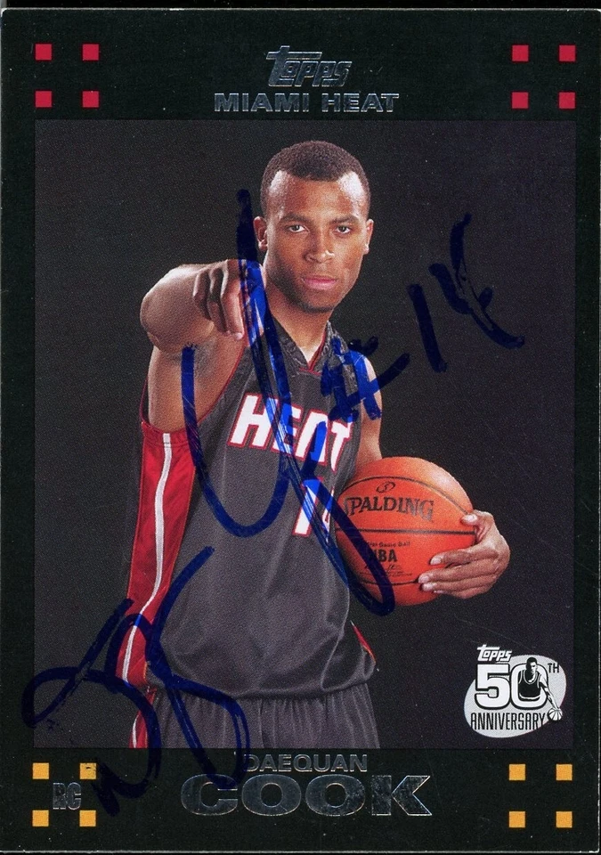 2007-08 Topps DAEQUAN COOK Signed Card autograph AUTO HEAT ohio st buckeyes - Image 1 of 1