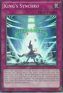 YU-GI-OH SUPER RARE CARD: KING'S SYNCHRO - INOV-EN067 - 1ST EDITION - Picture 1 of 2