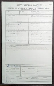 1944 Great Western Railway Shrewsbury Oxley Accident Report Mr Pole, Goods Guard - Picture 1 of 1