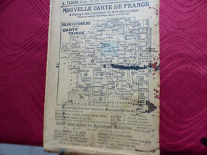 Grande carte routière Taride N° 7  paris melun troyes auxerre 1917 - Picture 1 of 1