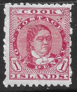 1902 COOK ISLANDS Sc#28 MNG VF QUEEN MAKEA TAKAU - Picture 1 of 2