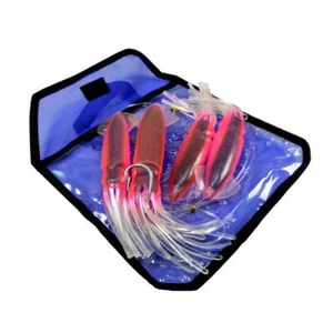 Trolling Squid Daisy Chain zum Big Game Angeln Trolling mit Ködertasche - Bild 1 von 2