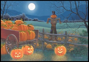 Greeting Card - Scarecrow - D.R. Laird - Halloween - 0107 - Picture 1 of 2