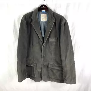 J. Giacca cappotto sportivo Crew vintage corda marrone velluto a coste blazer uomo XL gomitieri - Foto 1 di 6